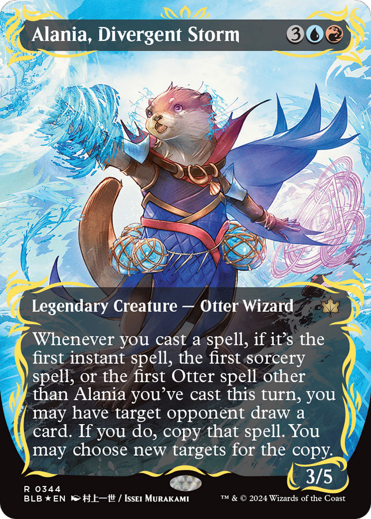 Alania, Divergent Storm (Borderless) (Raised Foil) [Bloomburrow] | GrognardGamesBatavia