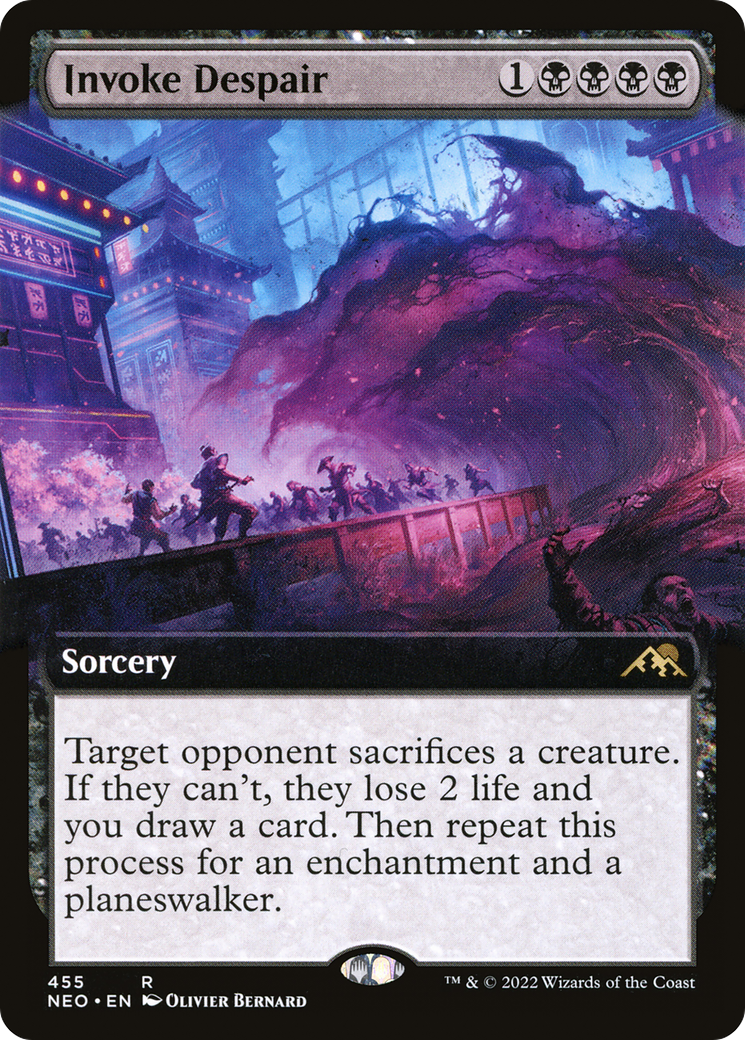 Invoke Despair (Extended Art) [Kamigawa: Neon Dynasty] | GrognardGamesBatavia