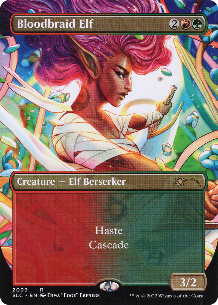 Bloodbraid Elf (Borderless Alternate Art) [Secret Lair 30th Anniversary Countdown Kit] | GrognardGamesBatavia