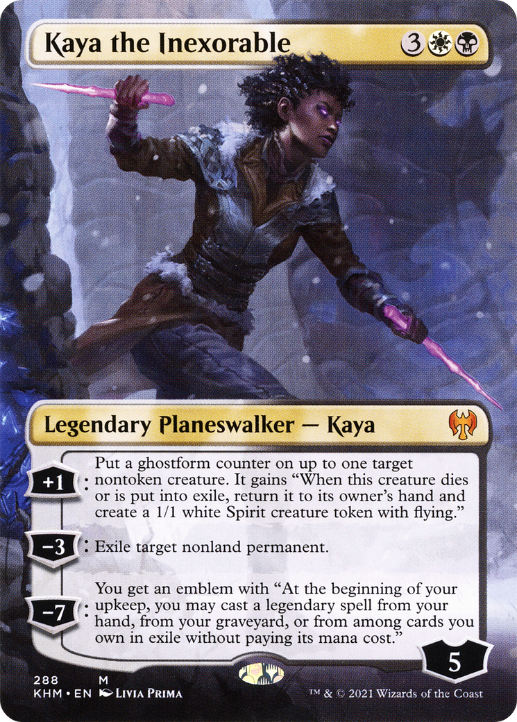 Kaya the Inexorable (Borderless) [Kaldheim] | GrognardGamesBatavia