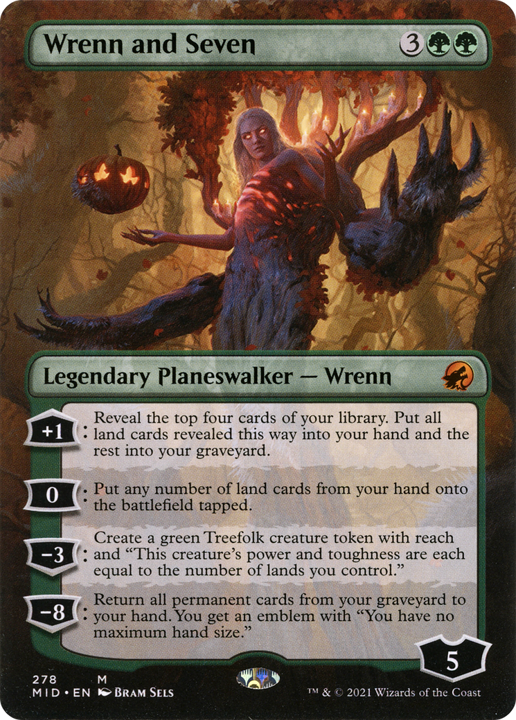 Wrenn and Seven (Borderless) [Innistrad: Midnight Hunt] | GrognardGamesBatavia