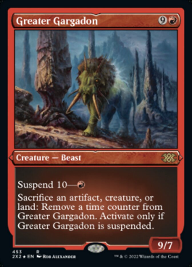 Greater Gargadon (Foil Etched) [Double Masters 2022] | GrognardGamesBatavia