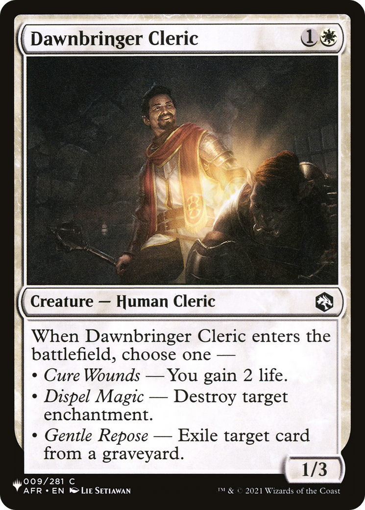 Dawnbringer Cleric [The List Reprints] | GrognardGamesBatavia