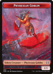 Phyrexian Goblin // Poison Counter Double-Sided Token [Phyrexia: All Will Be One Tokens] | GrognardGamesBatavia