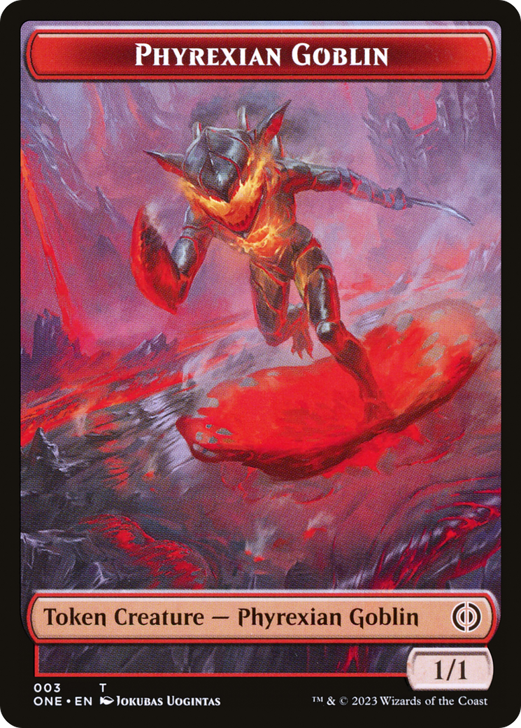 Phyrexian Goblin // Phyrexian Beast Double-Sided Token [Phyrexia: All Will Be One Tokens] | GrognardGamesBatavia