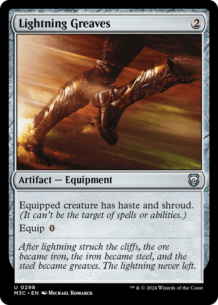 Lightning Greaves (Ripple Foil) [Modern Horizons 3 Commander] | GrognardGamesBatavia