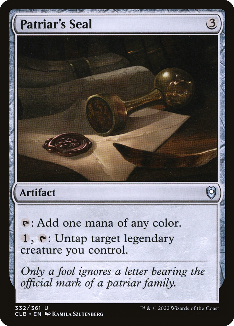 Patriar's Seal [Commander Legends: Battle for Baldur's Gate] | GrognardGamesBatavia