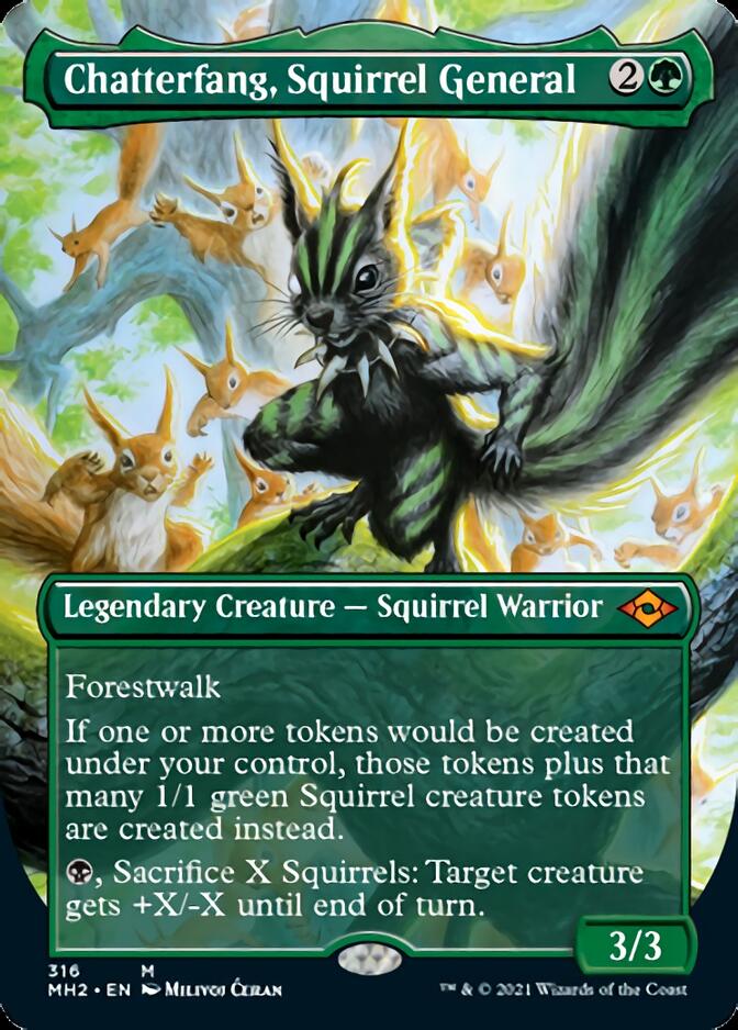 Chatterfang, Squirrel General (Borderless Alternate Art) [Modern Horizons 2] | GrognardGamesBatavia