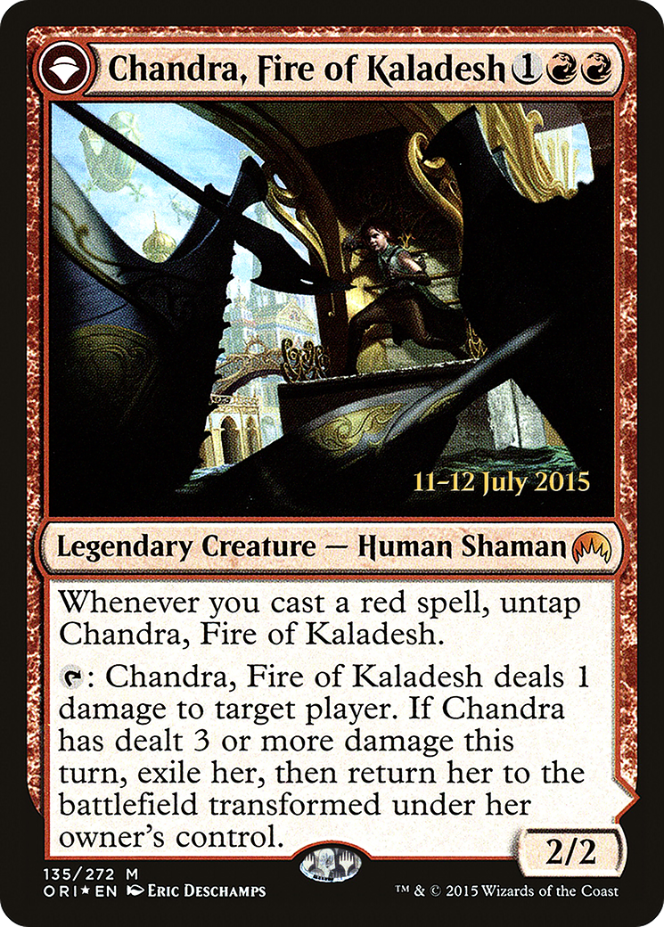 Chandra, Fire of Kaladesh // Chandra, Roaring Flame [Magic Origins Prerelease Promos] | GrognardGamesBatavia