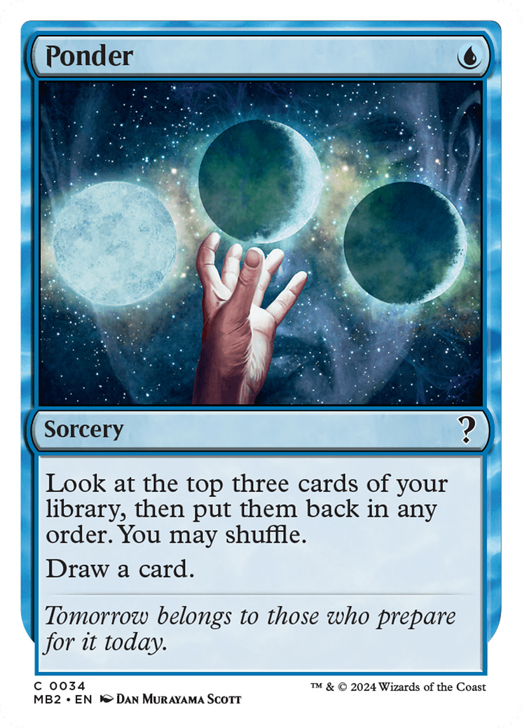 Ponder (White Border) [Mystery Booster 2] | GrognardGamesBatavia