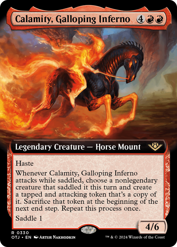 Calamity, Galloping Inferno (Extended Art) [Outlaws of Thunder Junction] | GrognardGamesBatavia