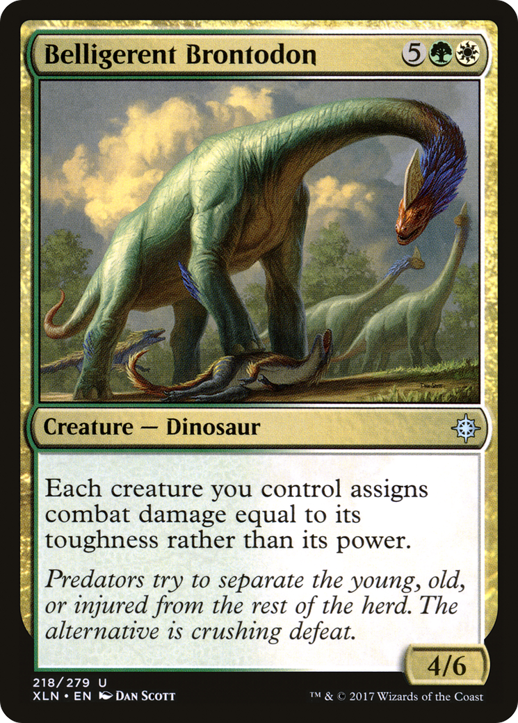 Belligerent Brontodon [Ixalan] | GrognardGamesBatavia
