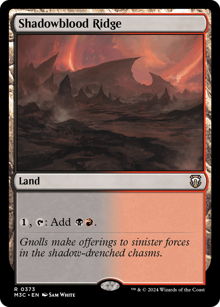 Shadowblood Ridge (Ripple Foil) [Modern Horizons 3 Commander] | GrognardGamesBatavia