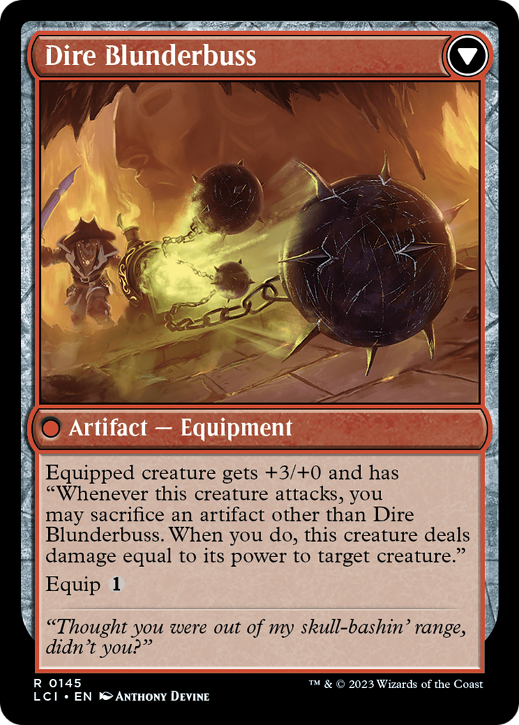 Dire Flail // Dire Blunderbuss [The Lost Caverns of Ixalan Prerelease Cards] | GrognardGamesBatavia