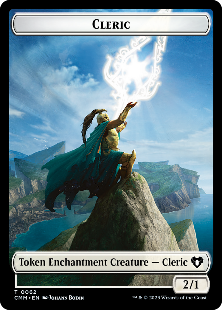 Cleric // Cat Beast Double-Sided Token [Commander Masters Tokens] | GrognardGamesBatavia