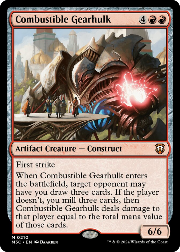 Combustible Gearhulk (Ripple Foil) [Modern Horizons 3 Commander] | GrognardGamesBatavia