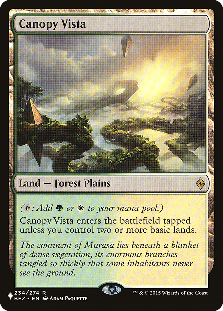 Canopy Vista [The List] | GrognardGamesBatavia