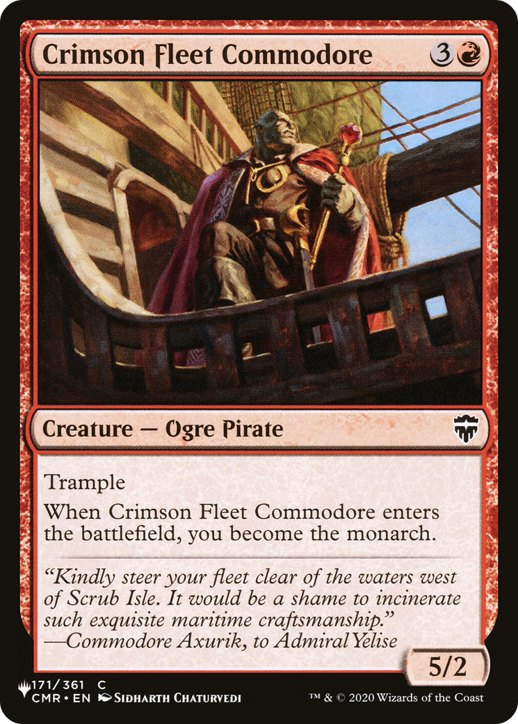 Crimson Fleet Commodore [The List Reprints] | GrognardGamesBatavia