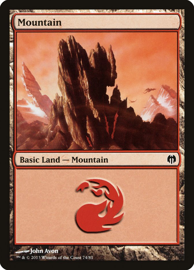 Mountain (74) [Duel Decks: Heroes vs. Monsters] | GrognardGamesBatavia