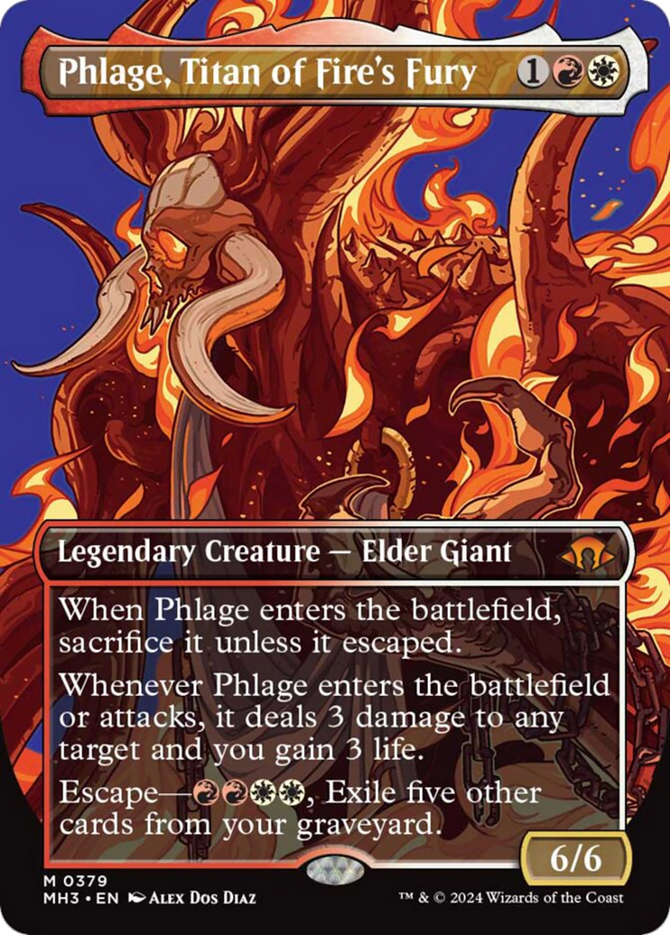 Phlage, Titan of Fire's Fury (Borderless) [Modern Horizons 3] | GrognardGamesBatavia