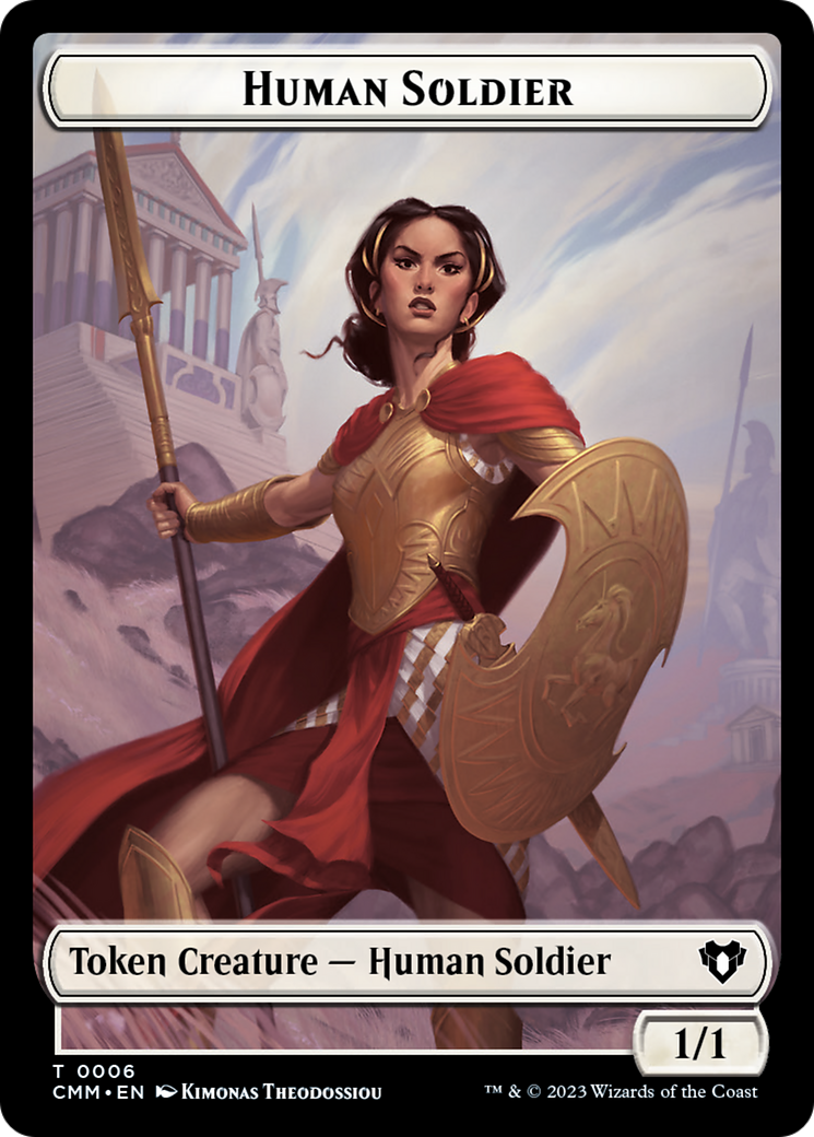 Human Soldier Token [Commander Masters Tokens] | GrognardGamesBatavia