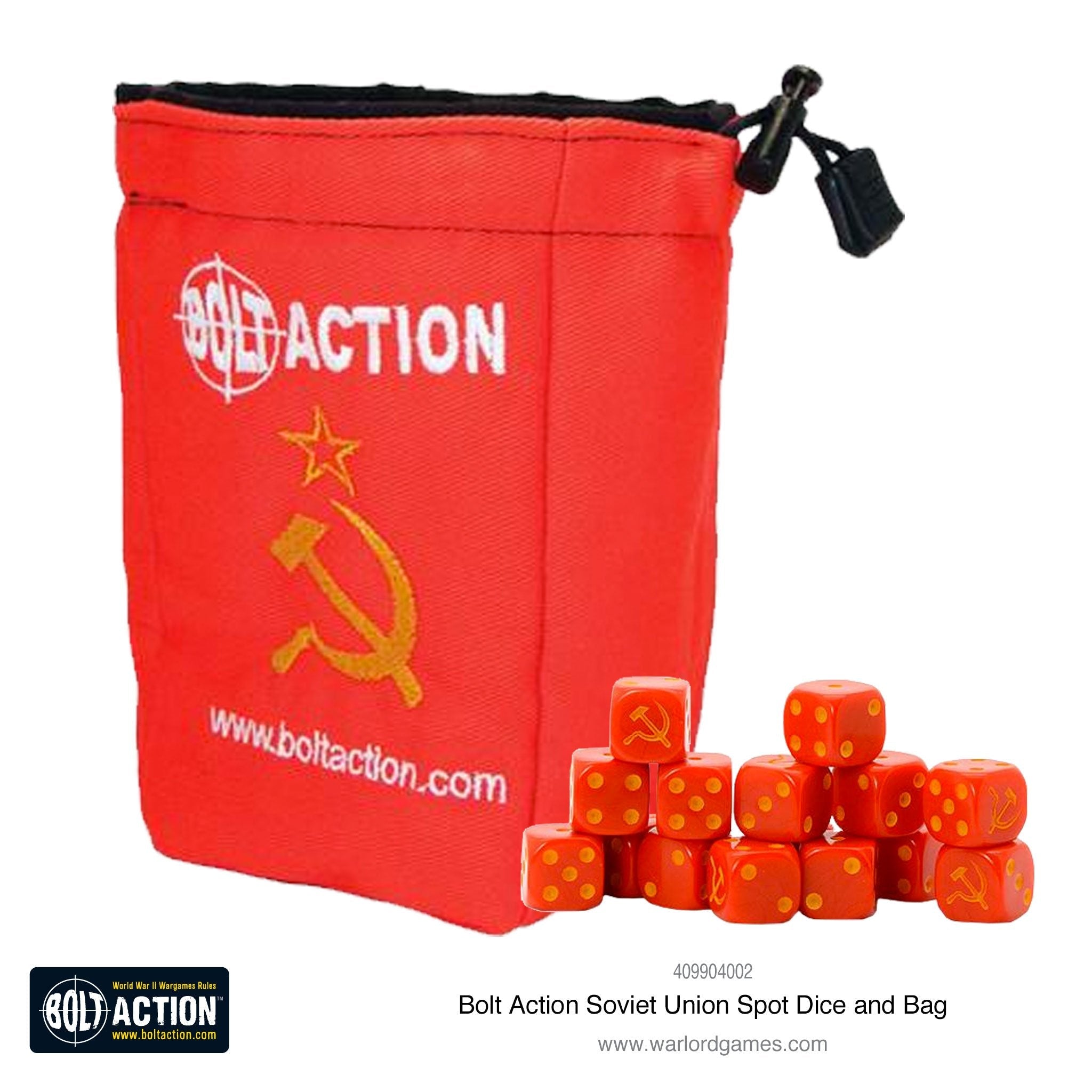 Bolt Action: Soviet Order Dice and DIce Bag | GrognardGamesBatavia