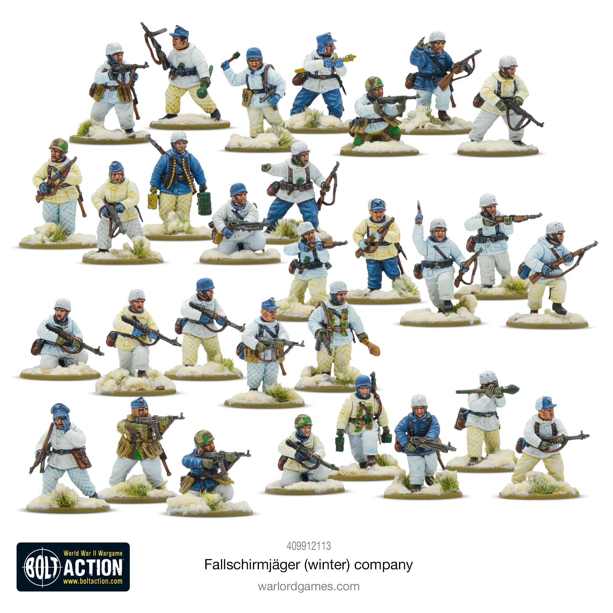 Bolt Action: Fallschrimjager (Winter) Platoon | GrognardGamesBatavia