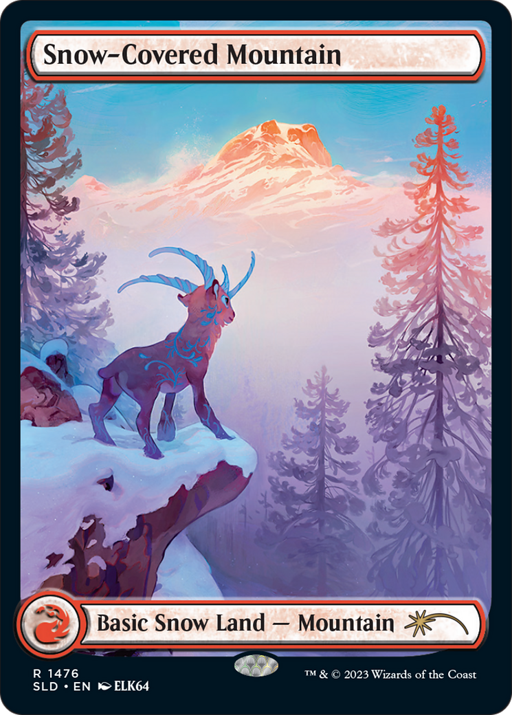 Snow-Covered Mountain (1476) (Rainbow Foil) [Secret Lair Drop Series] | GrognardGamesBatavia