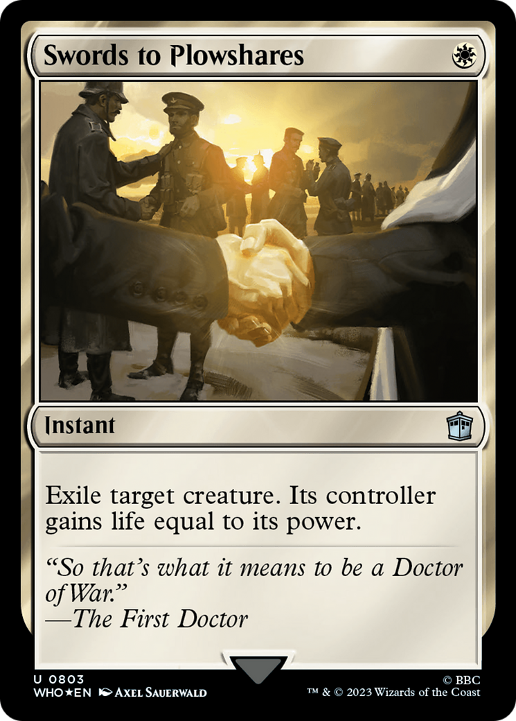 Swords to Plowshares (Surge Foil) [Doctor Who] | GrognardGamesBatavia