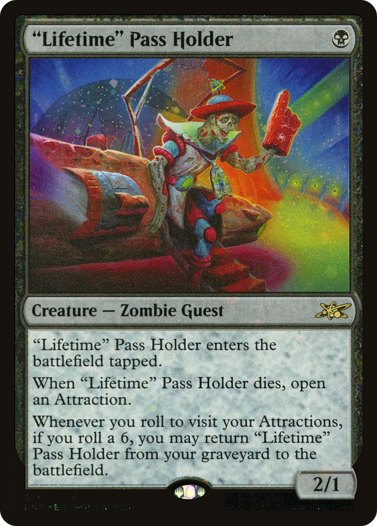 "Lifetime" Pass Holder (Galaxy Foil) [Unfinity] | GrognardGamesBatavia