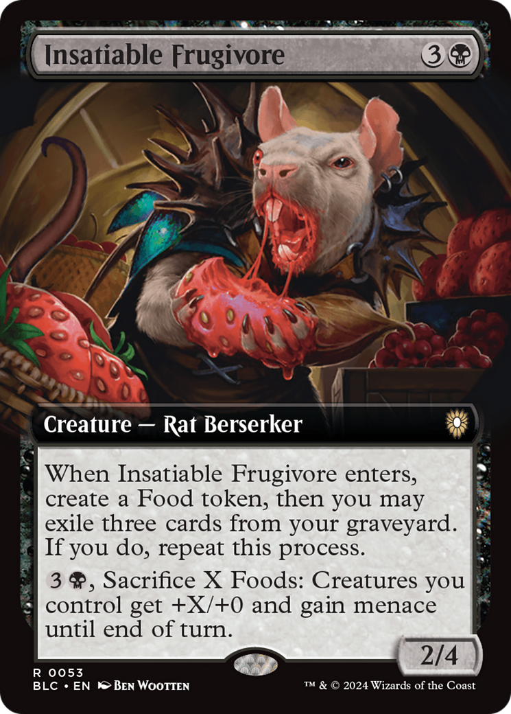 Insatiable Frugivore (Extended Art) [Bloomburrow Commander] | GrognardGamesBatavia