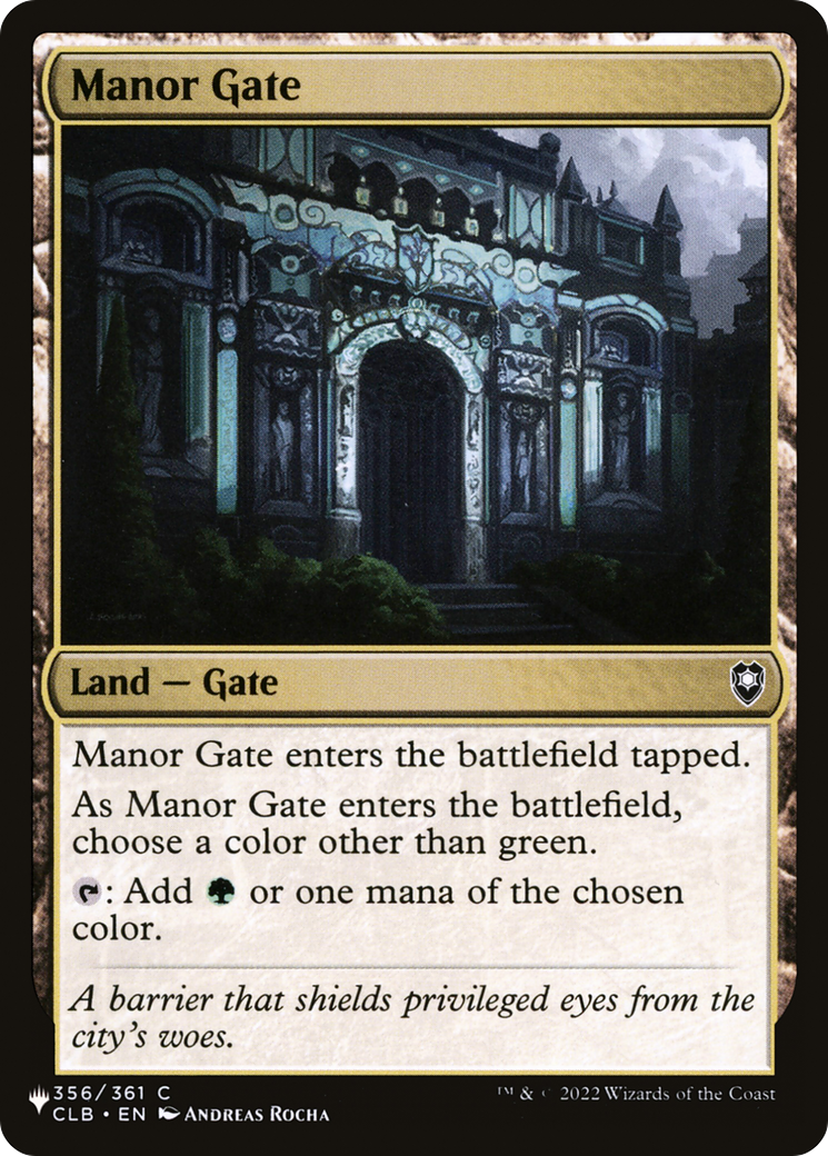 Manor Gate [The List] | GrognardGamesBatavia