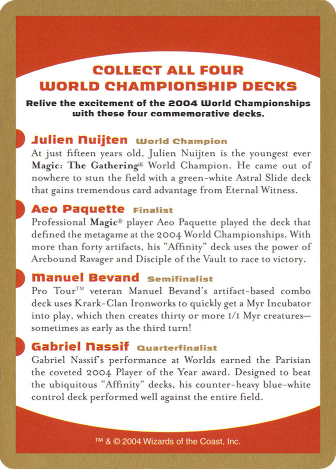 2004 World Championships Ad [World Championship Decks 2004] | GrognardGamesBatavia