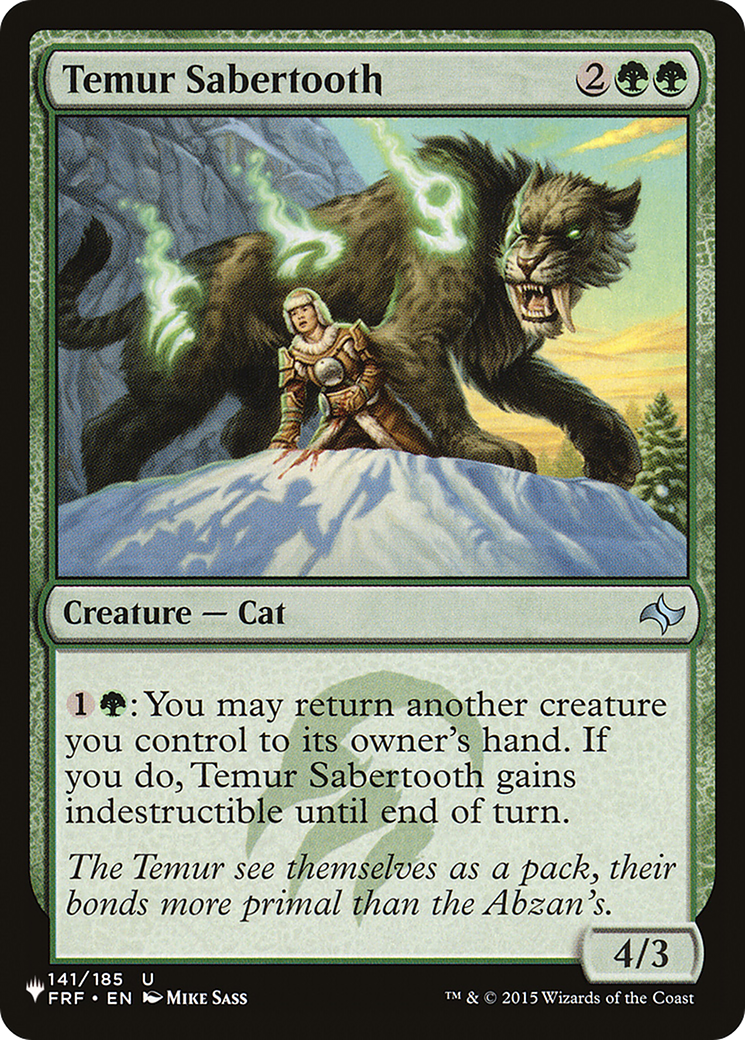 Temur Sabertooth [The List] | GrognardGamesBatavia