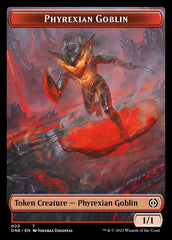 Rebel // Phyrexian Goblin Double-Sided Token [Phyrexia: All Will Be One Tokens] | GrognardGamesBatavia