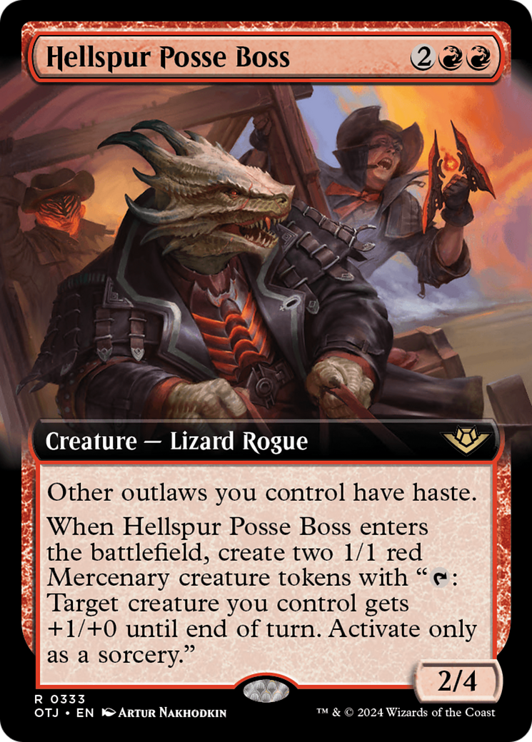 Hellspur Posse Boss (Extended Art) [Outlaws of Thunder Junction] | GrognardGamesBatavia