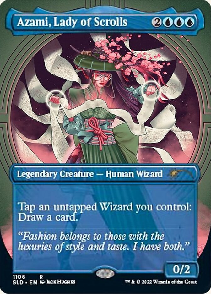 Azami, Lady of Scrolls (Borderless) [Secret Lair Drop Series] | GrognardGamesBatavia