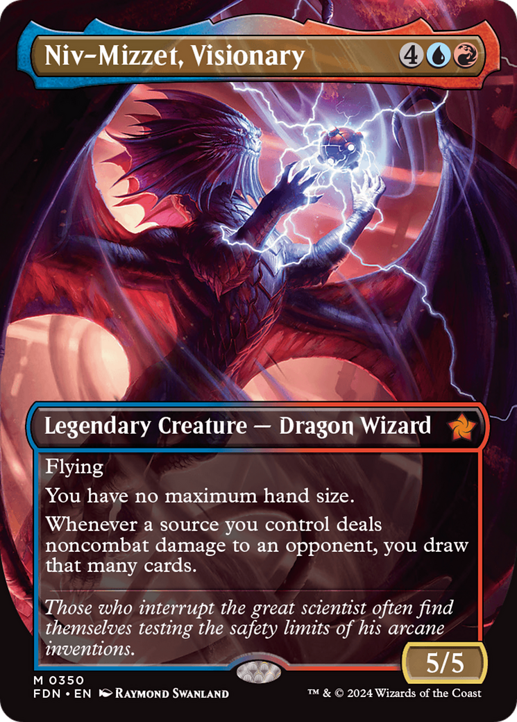 Niv-Mizzet, Visionary (Borderless) [Foundations] | GrognardGamesBatavia