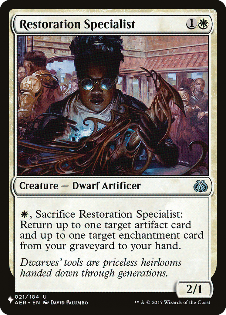 Restoration Specialist [The List Reprints] | GrognardGamesBatavia