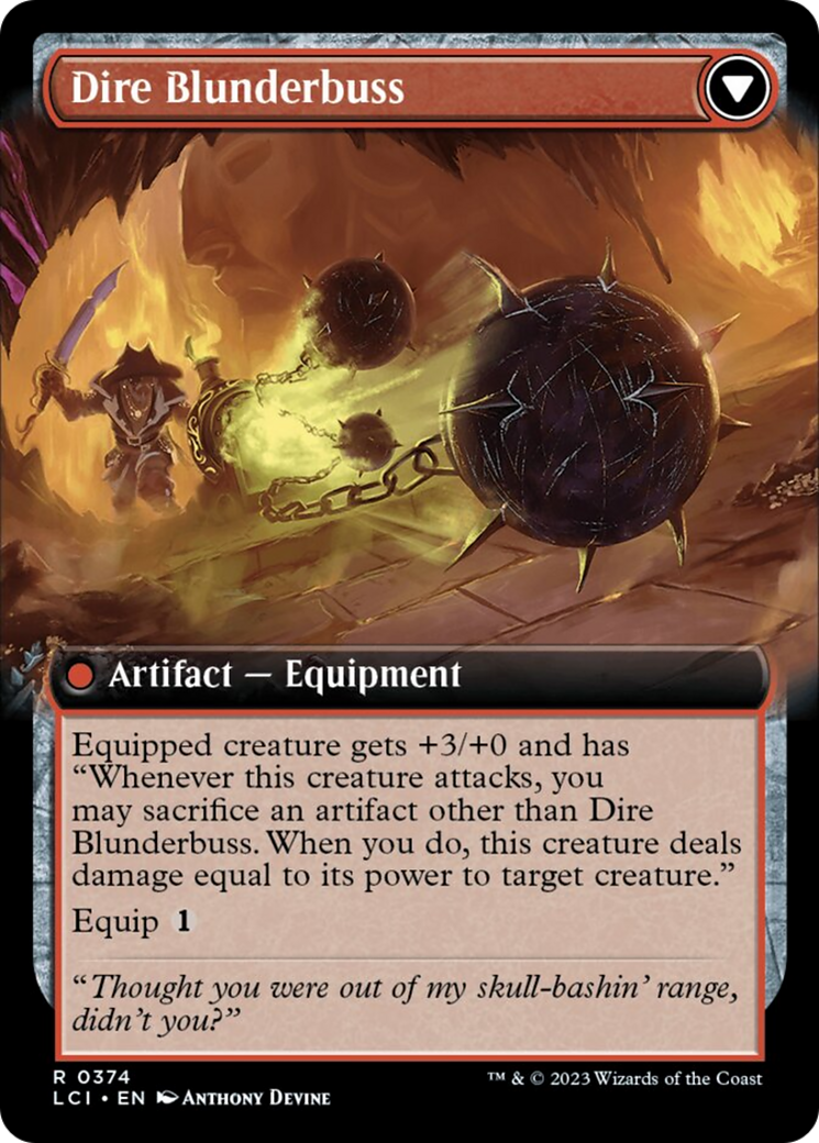 Dire Flail (Extended Art) [The Lost Caverns of Ixalan] | GrognardGamesBatavia