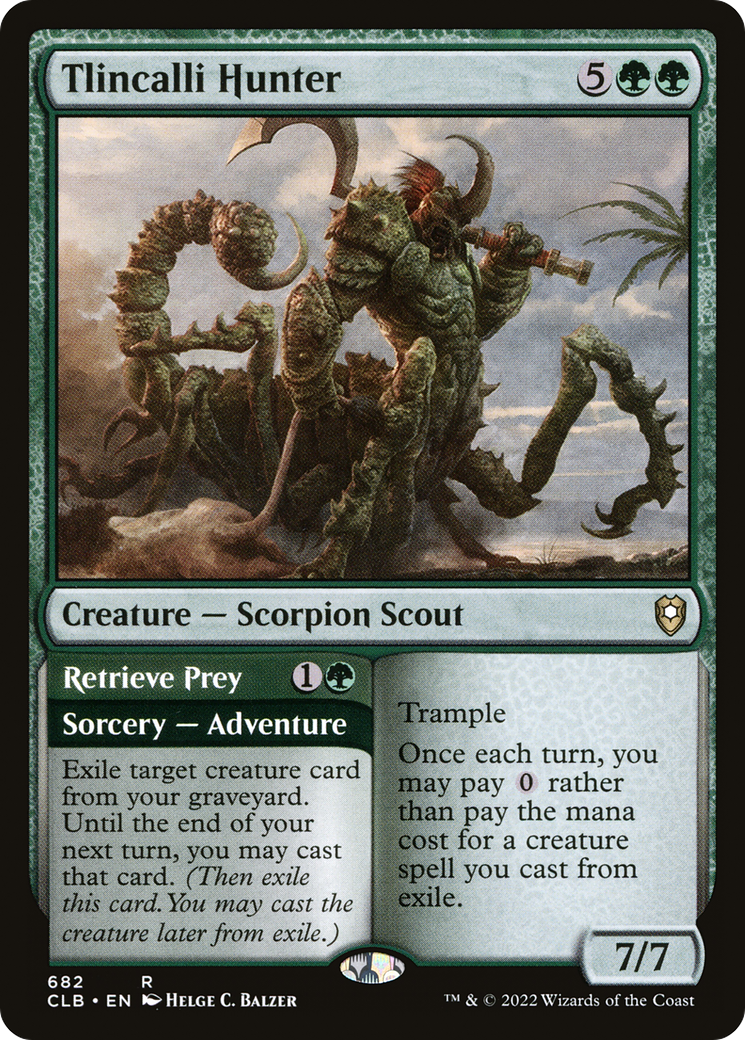 Tlincalli Hunter // Retrieve Prey [Commander Legends: Battle for Baldur's Gate] | GrognardGamesBatavia