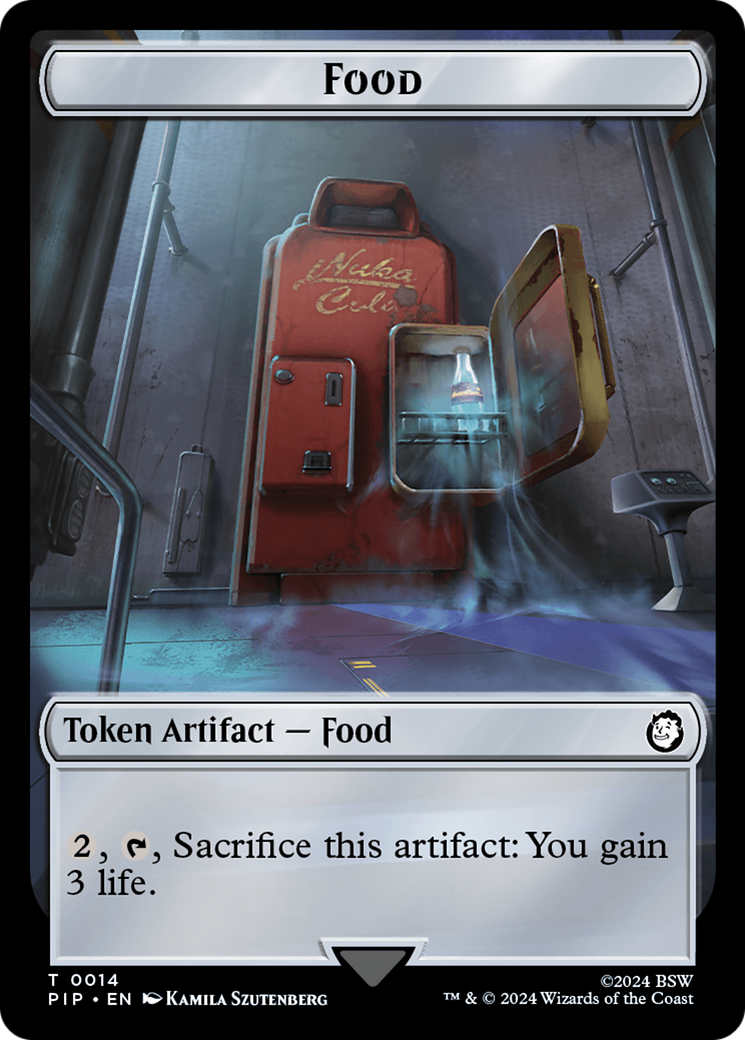 Food (0014) // Soldier (0004) Double-Sided Token [Fallout Tokens] | GrognardGamesBatavia