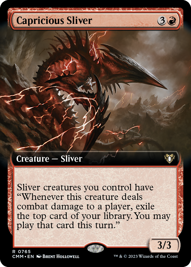 Capricious Sliver (Extended Art) [Commander Masters] | GrognardGamesBatavia