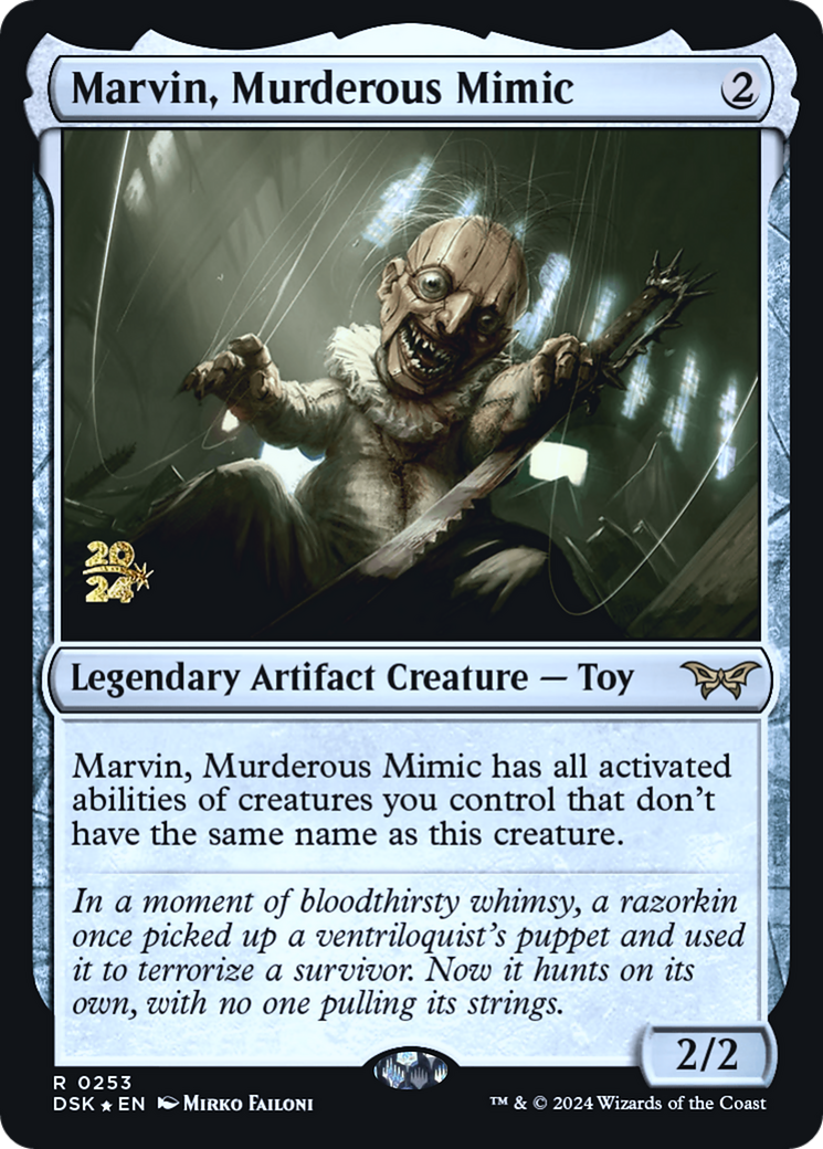 Marvin, Murderous Mimic [Duskmourn: House of Horror Prerelease Promos] | GrognardGamesBatavia
