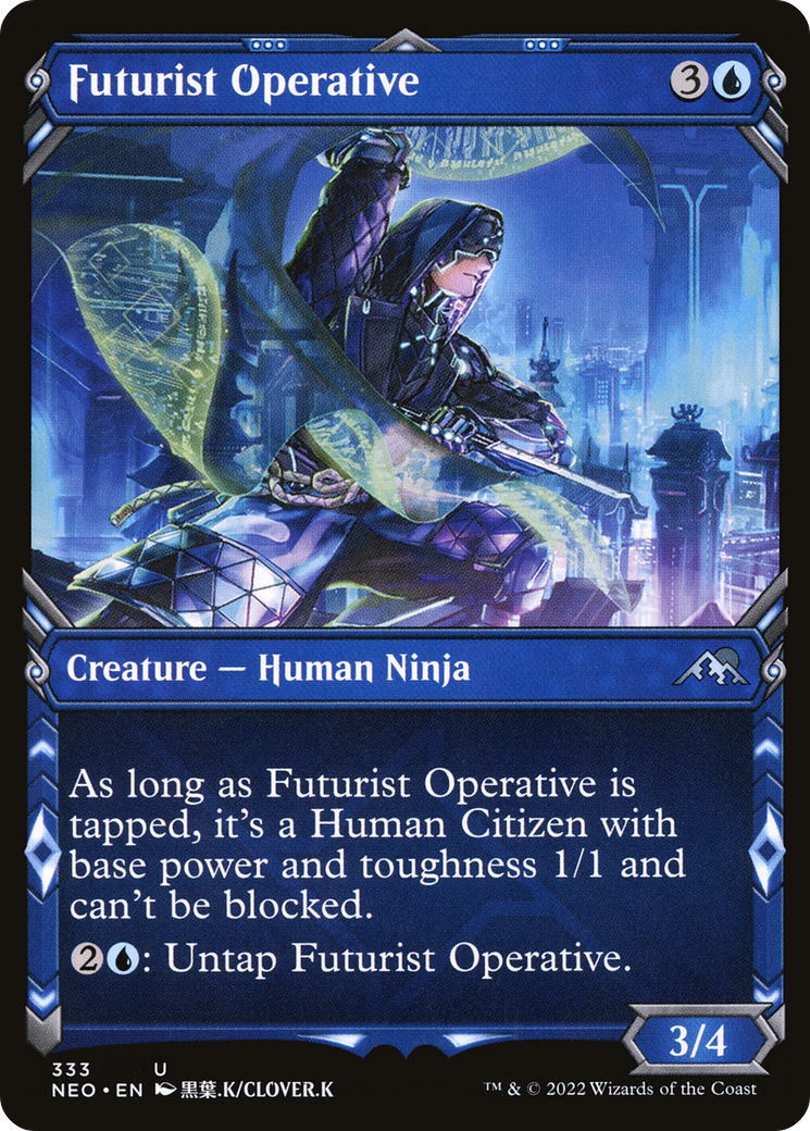 Futurist Operative (Showcase Ninja) [Kamigawa: Neon Dynasty] | GrognardGamesBatavia
