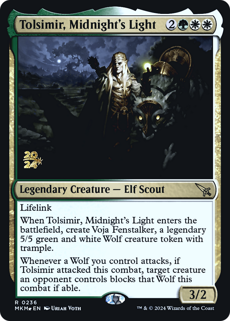 Tolsimir, Midnight's Light [Murders at Karlov Manor Prerelease Promos] | GrognardGamesBatavia