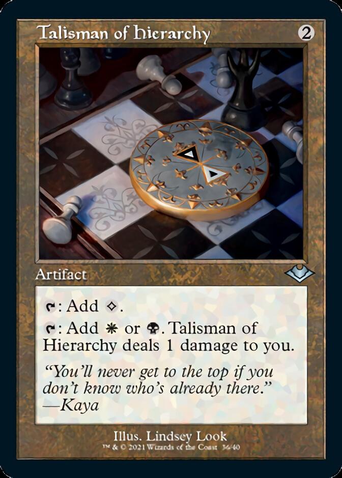 Talisman of Hierarchy (Retro Foil Etched) [Modern Horizons] | GrognardGamesBatavia