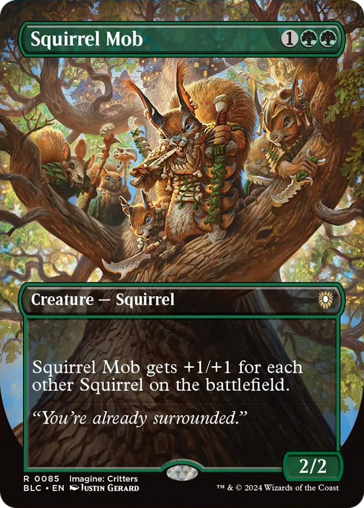 Squirrel Mob (Borderless) [Bloomburrow Commander] | GrognardGamesBatavia