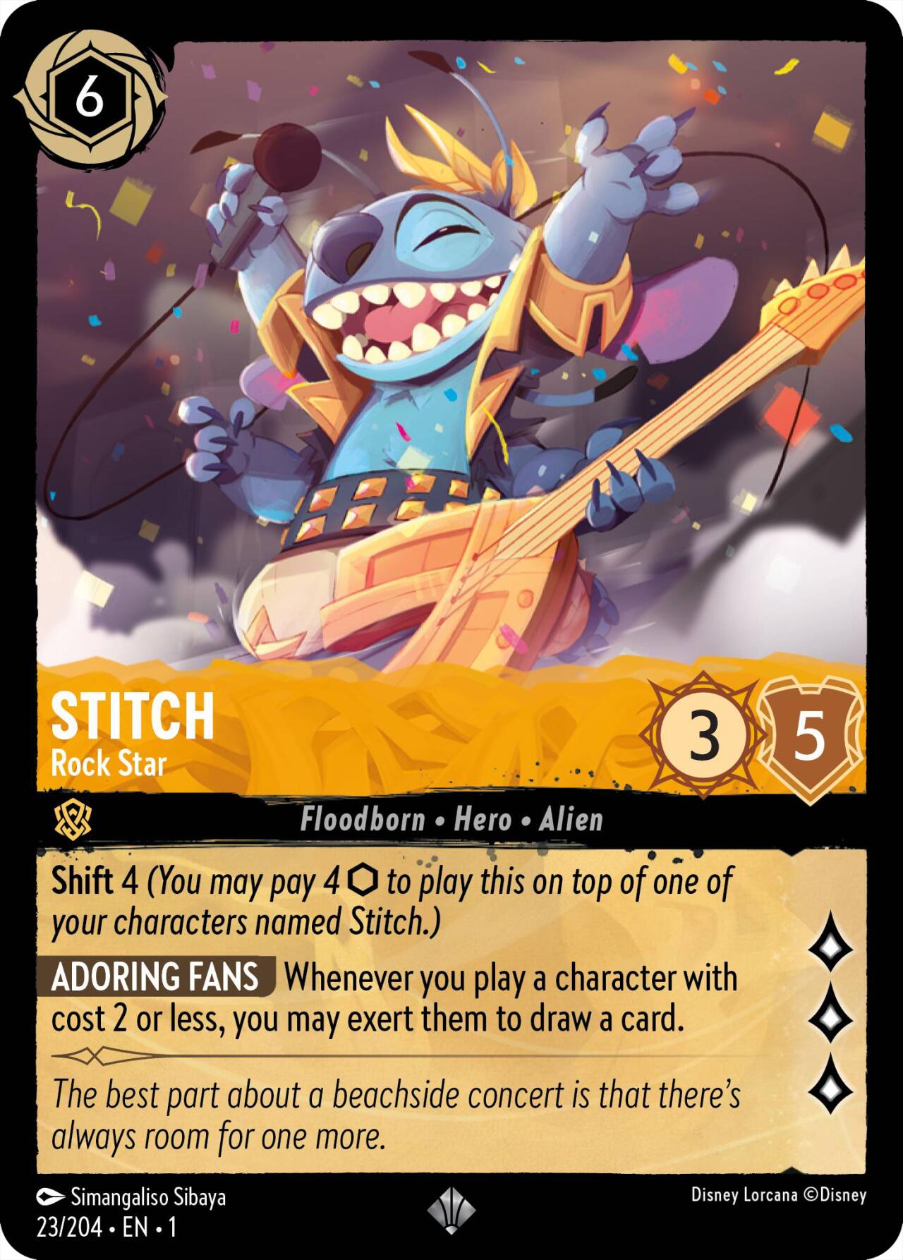 Stitch - Rock Star (23/204) [The First Chapter] | GrognardGamesBatavia