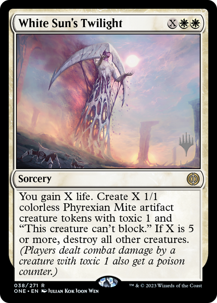 White Sun's Twilight (Promo Pack) [Phyrexia: All Will Be One Promos] | GrognardGamesBatavia